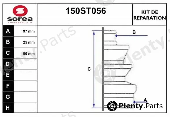 Startcar 150ST056 — Bellow Kit, drive shaft