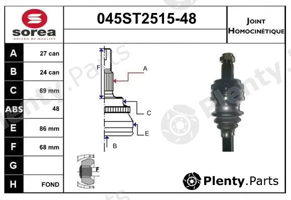 Startcar 045ST2515-48 — Joint Kit, drive shaft