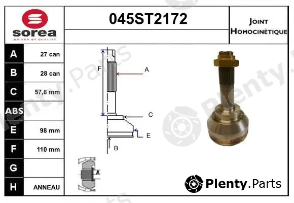 Startcar 045ST2172 — Joint Kit, drive shaft