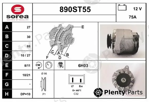 Startcar 890ST55 — Alternator