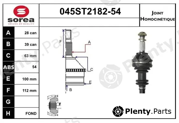 Startcar 045ST2182-54 — Joint Kit, drive shaft