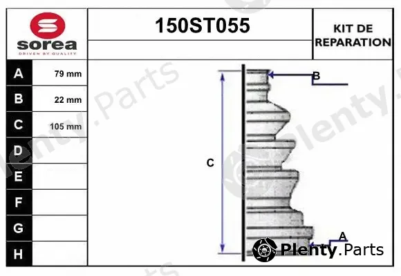 Startcar 150ST055 — Bellow Kit, drive shaft