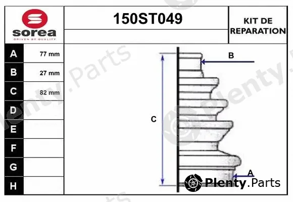 Startcar 150ST049 — Bellow Kit, drive shaft