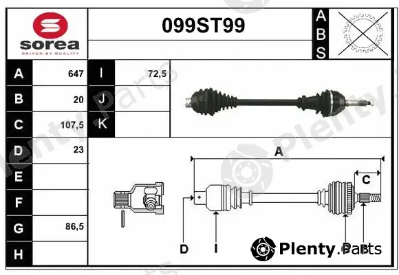 Startcar 099ST99 — Drive Shaft