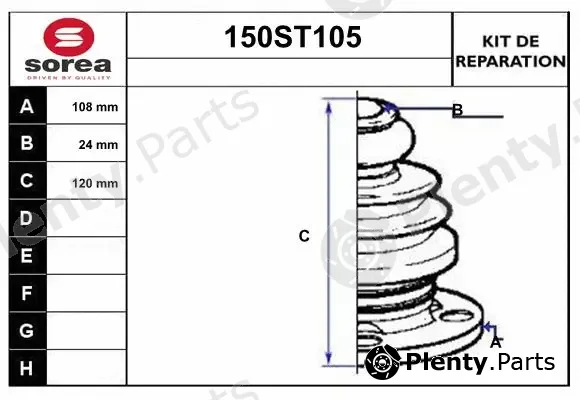 Startcar 150ST105 — Bellow Kit, drive shaft