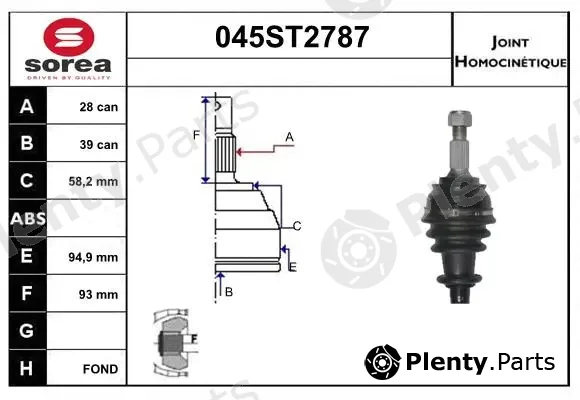 Startcar 045ST2787 — Joint Kit, drive shaft