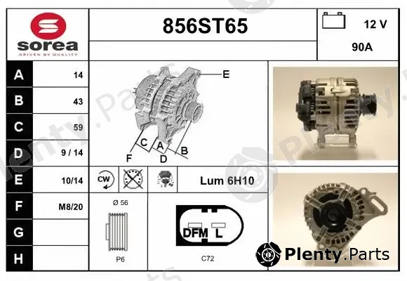 Startcar 856ST65 — Alternator