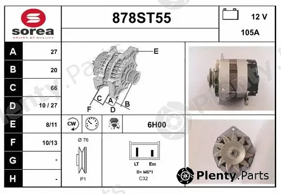 Startcar 878ST55 — Alternator