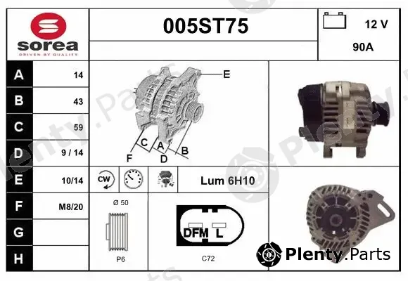 Startcar 005ST75 — Alternator
