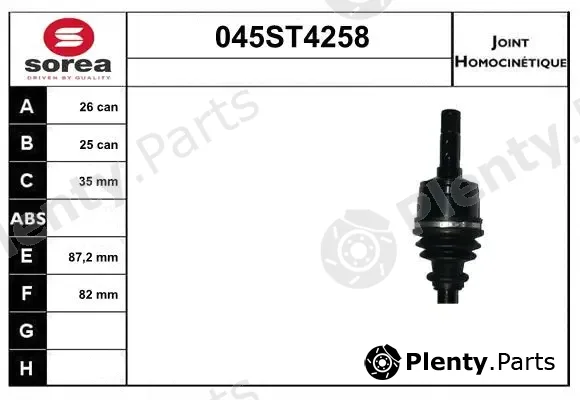 Startcar 045ST4258 — Joint Kit, drive shaft