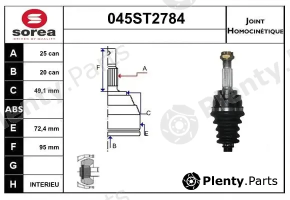 Startcar 045ST2784 — Joint Kit, drive shaft