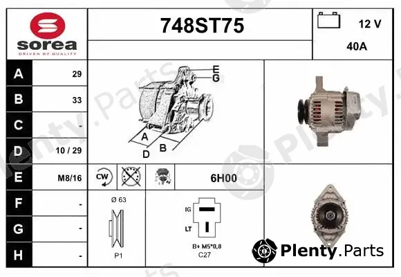 Startcar 748ST75 — Alternator