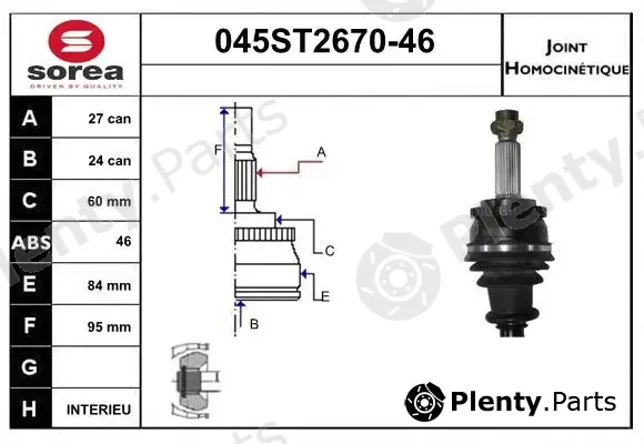 Startcar 045ST2670-46 — Joint Kit, drive shaft