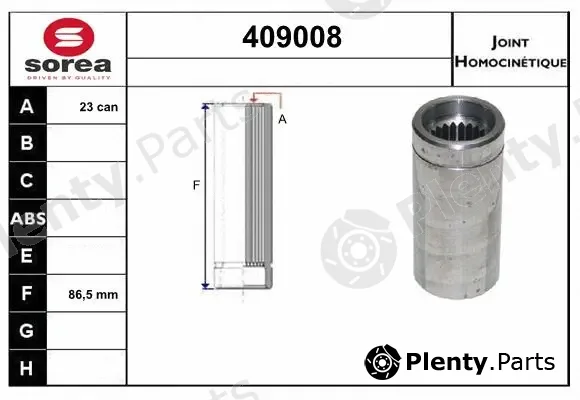 Startcar 409008 — Joint Kit, drive shaft
