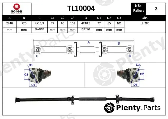 Startcar TL10004 — Propshaft, axle drive