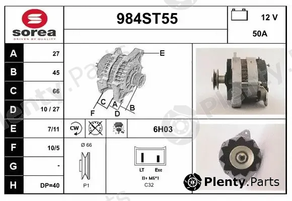 Startcar 984ST55 — Alternator