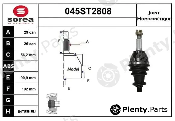 Startcar 045ST2808 — Joint Kit, drive shaft