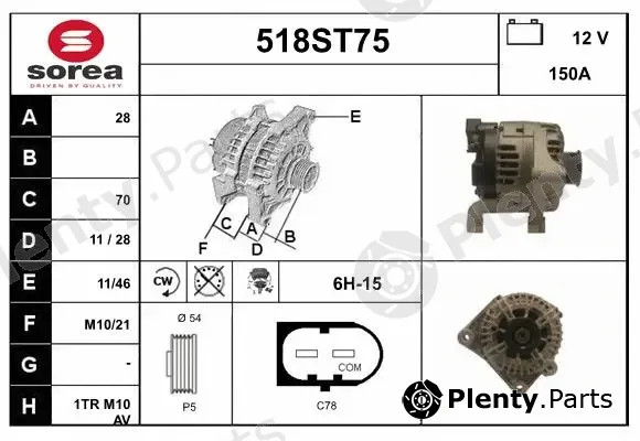 Startcar 518ST75 — Alternator