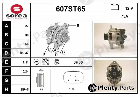 Startcar 607ST65 — Alternator