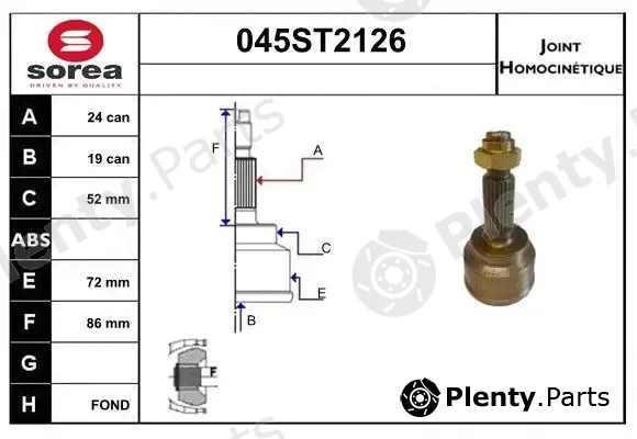 Startcar 045ST2126 — Joint Kit, drive shaft