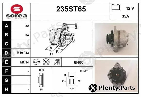 Startcar 235ST65 — Alternator