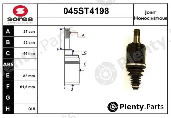 Startcar 045ST4198 — Joint Kit, drive shaft