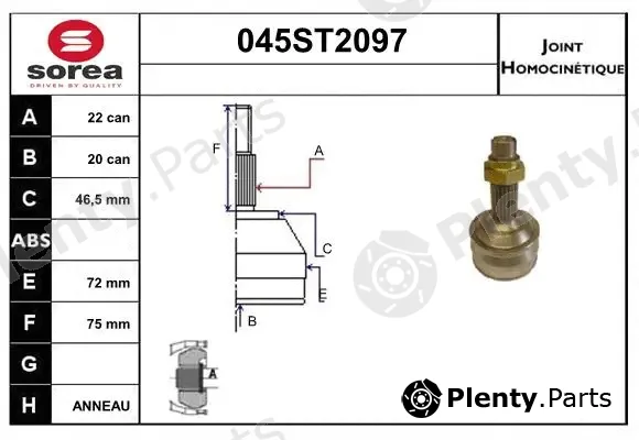 Startcar 045ST2097 — Joint Kit, drive shaft