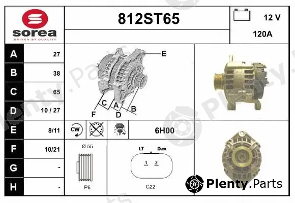Startcar 812ST65 — Alternator