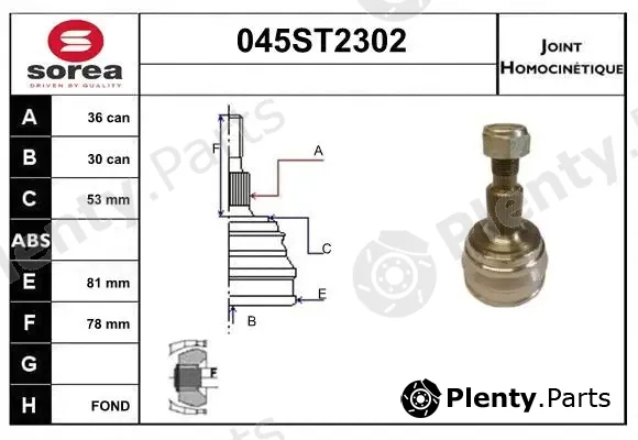 Startcar 045ST2302 — Joint Kit, drive shaft