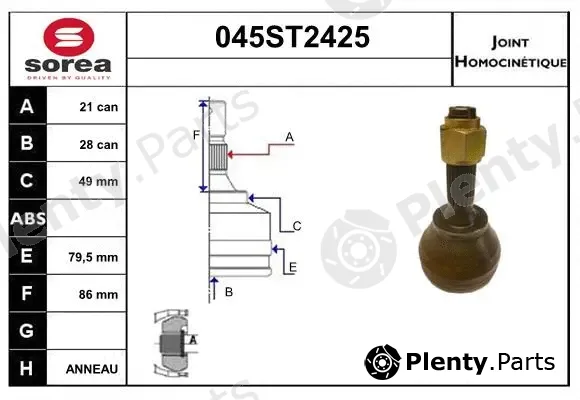 Startcar 045ST2425 — Joint Kit, drive shaft