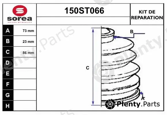 Startcar 150ST066 — Bellow Kit, drive shaft