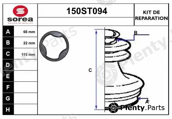 Startcar 150ST094 — Bellow Kit, drive shaft