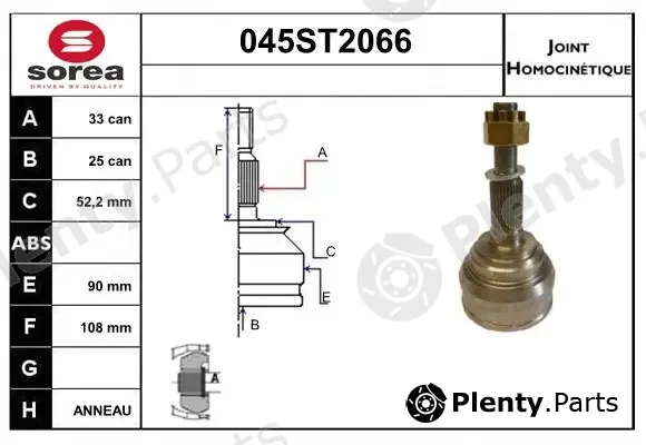 Startcar 045ST2066 — Joint Kit, drive shaft