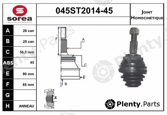 Startcar 045ST2014-45 — Joint Kit, drive shaft