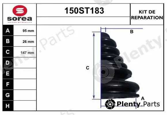 Startcar 150ST183 — Bellow Kit, drive shaft