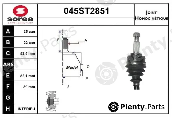 Startcar 045ST2851 — Joint Kit, drive shaft