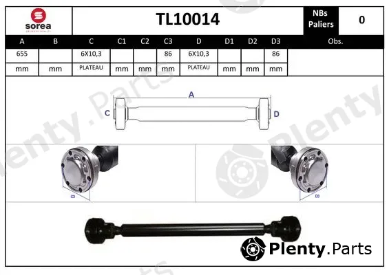 Startcar TL10014 — Propshaft, axle drive