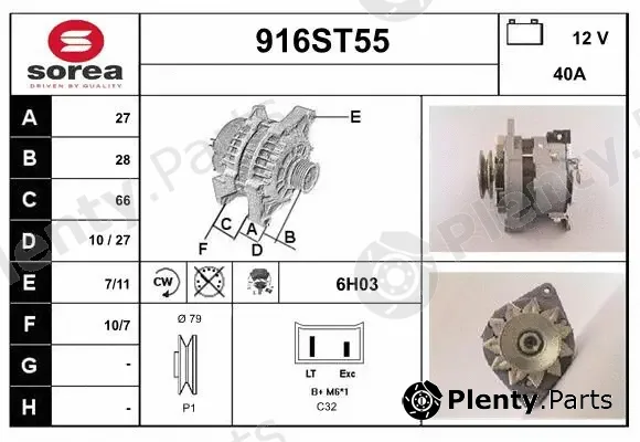 Startcar 916ST55 — Alternator
