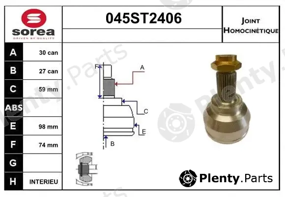Startcar 045ST2406 — Joint Kit, drive shaft