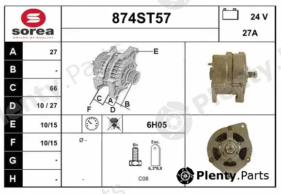 Startcar 874ST57 — Alternator