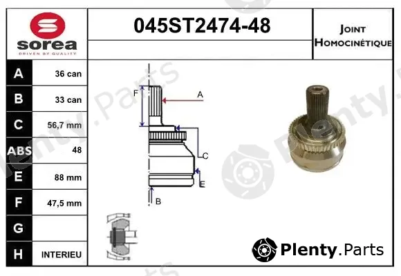 Startcar 045ST2474-48 — Joint Kit, drive shaft