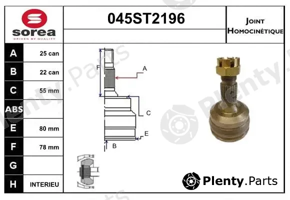 Startcar 045ST2196 — Joint Kit, drive shaft