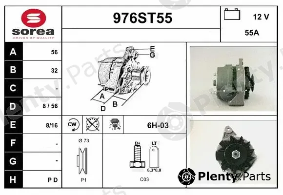 Startcar 976ST55 — Alternator