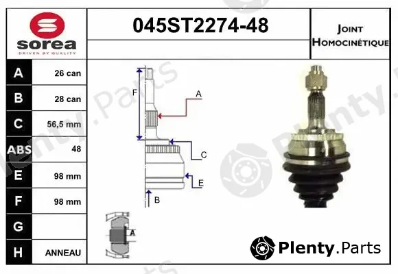 Startcar 045ST2274-48 — Joint Kit, drive shaft