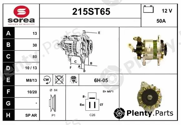 Startcar 215ST65 — Alternator