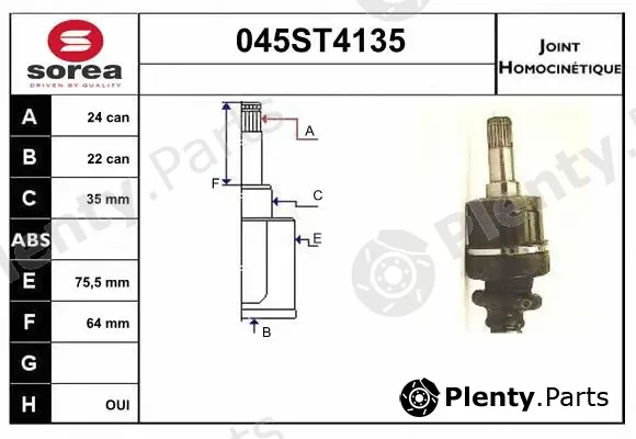 Startcar 045ST4135 — Joint Kit, drive shaft
