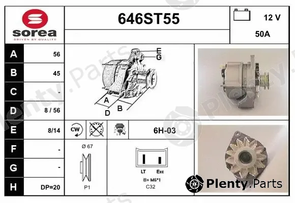 Startcar 646ST55 — Alternator
