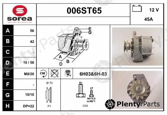 Startcar 006ST65 — Alternator