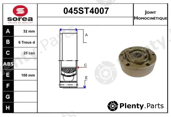 Startcar 045ST4007 — Joint Kit, drive shaft