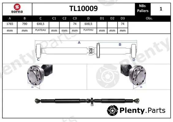 Startcar TL10009 — Propshaft, axle drive